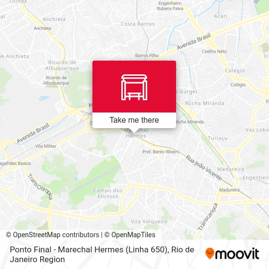 Ponto Final - Marechal Hermes (Linha 650) map