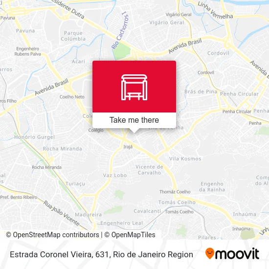 Estrada Coronel Vieira, 631 map