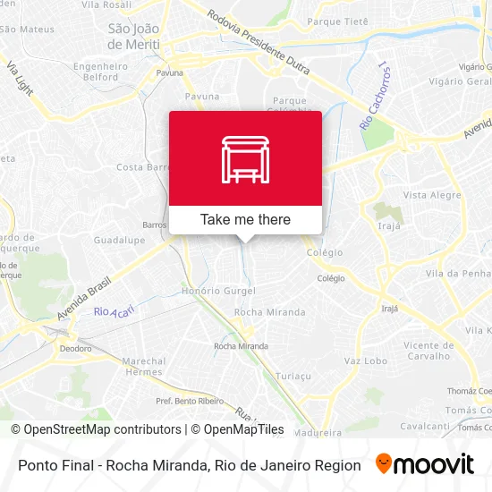 Ponto Final - Rocha Miranda map