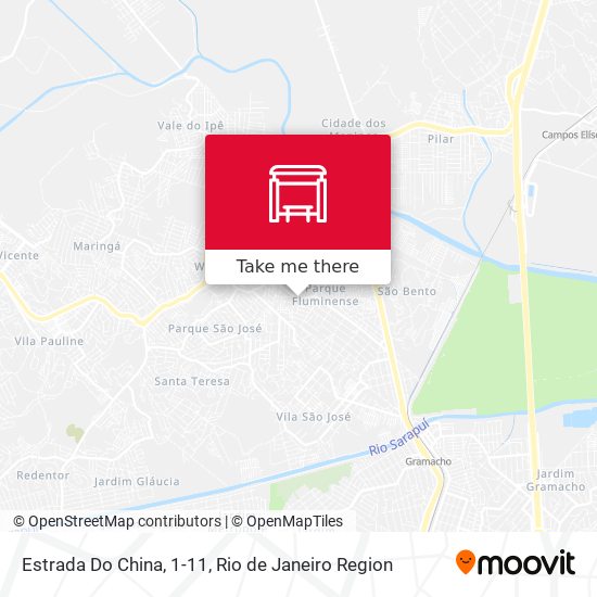 Estrada Do China, 1-11 map
