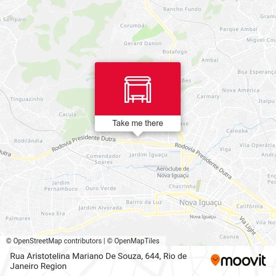 Rua Aristotelina Mariano De Souza, 644 map