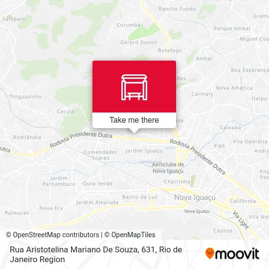 Rua Aristotelina Mariano De Souza, 631 map