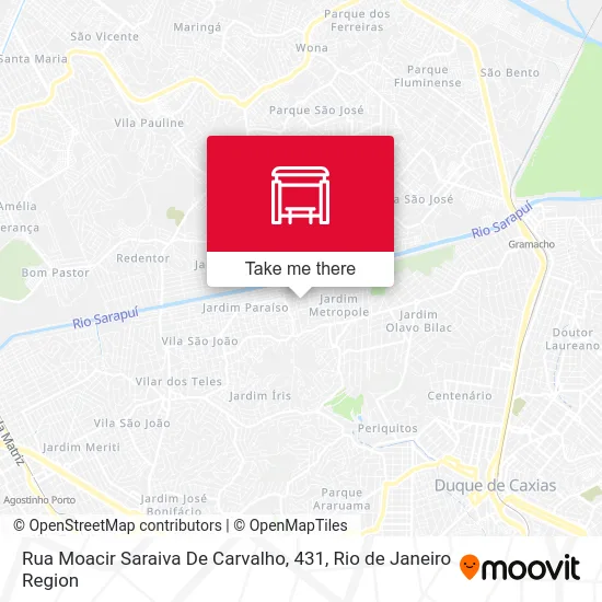 Rua Moacir Saraiva De Carvalho, 431 map