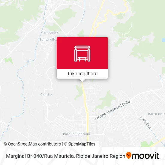 Marginal Br-040/Rua Maurícia map