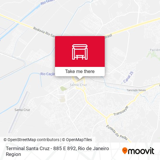 Terminal Santa Cruz - 885 E 892 map