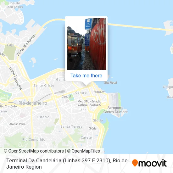 Terminal Da Candelária (Linhas 397 E 2310) map