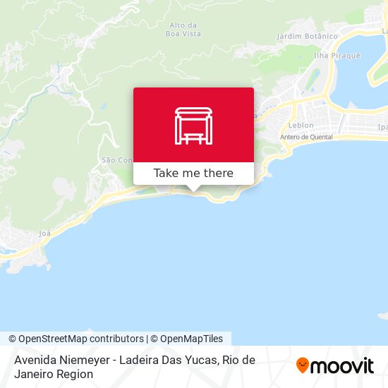 Mapa Avenida Niemeyer - Ladeira Das Yucas