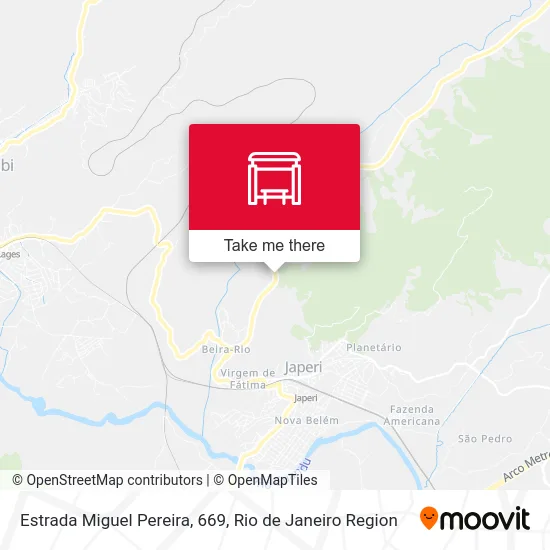 Estrada Miguel Pereira, 669 map