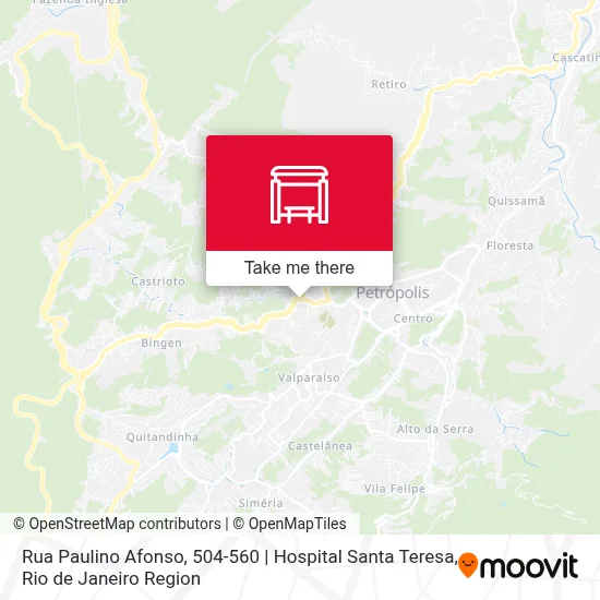 Rua Paulino Afonso, 504-560 | Hospital Santa Teresa map