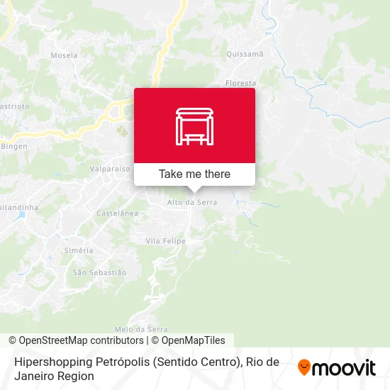 Hipershopping Petrópolis (Sentido Centro) map