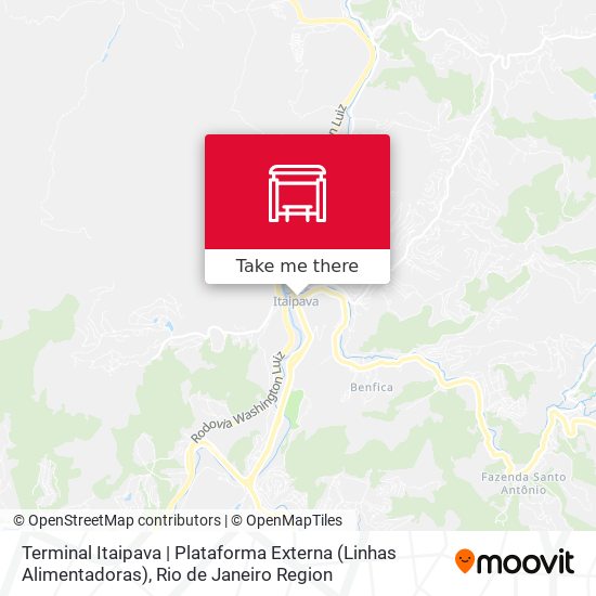 Mapa Terminal Itaipava | Plataforma Externa (Linhas Alimentadoras)