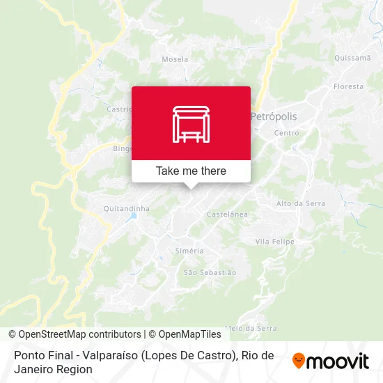 Ponto Final - Valparaíso (Lopes De Castro) map