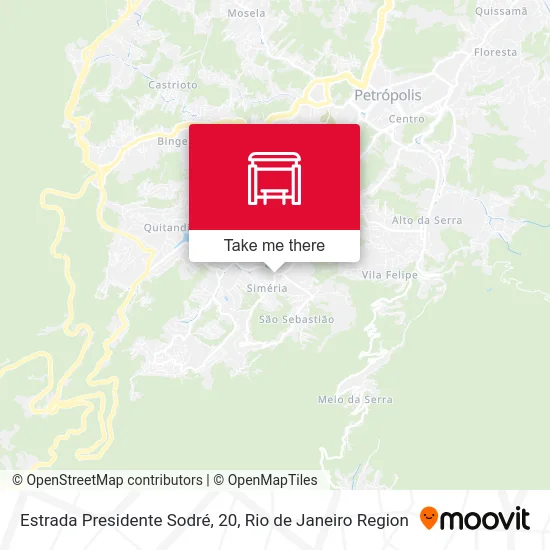 Estrada Presidente Sodré, 20 map