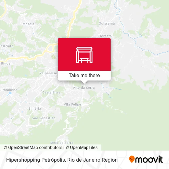 Hipershopping Petrópolis map