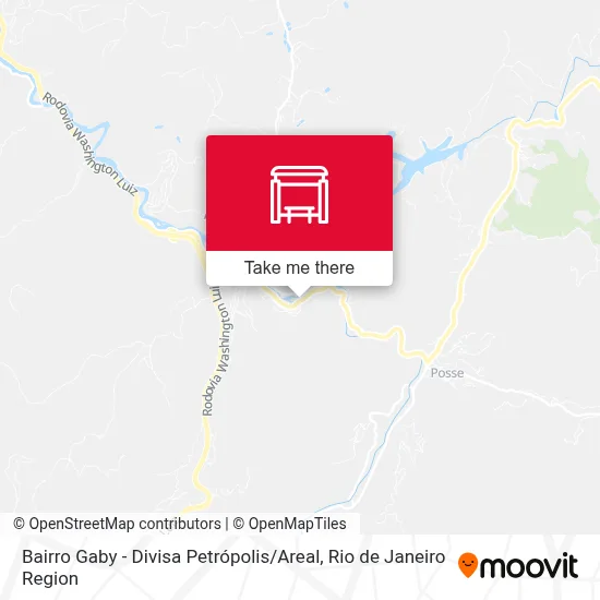 Bairro Gaby - Divisa Petrópolis / Areal map