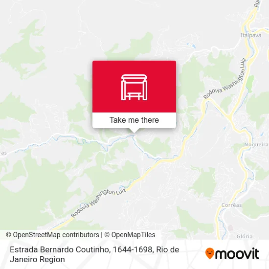 Estrada Bernardo Coutinho, 1644-1698 map