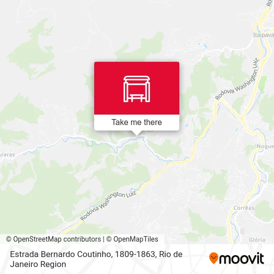 Estrada Bernardo Coutinho, 1809-1863 map