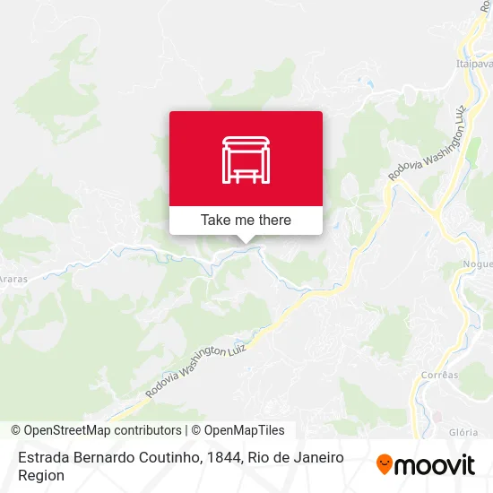 Estrada Bernardo Coutinho, 1844 map