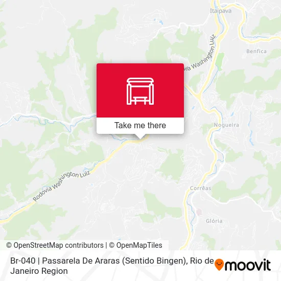 Br-040 | Passarela De Araras (Sentido Bingen) map
