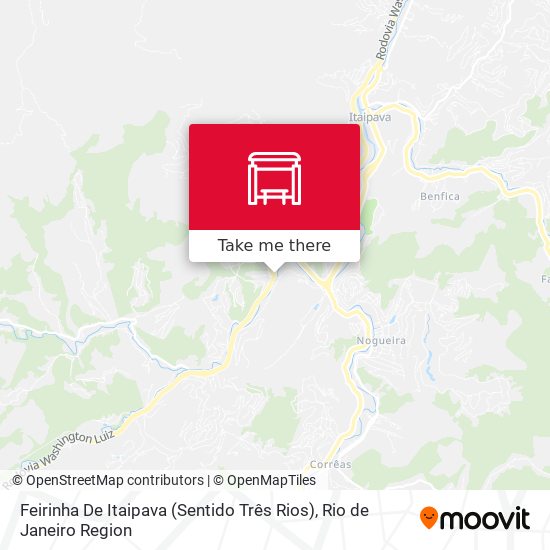 Mapa Feirinha De Itaipava (Sentido Três Rios)