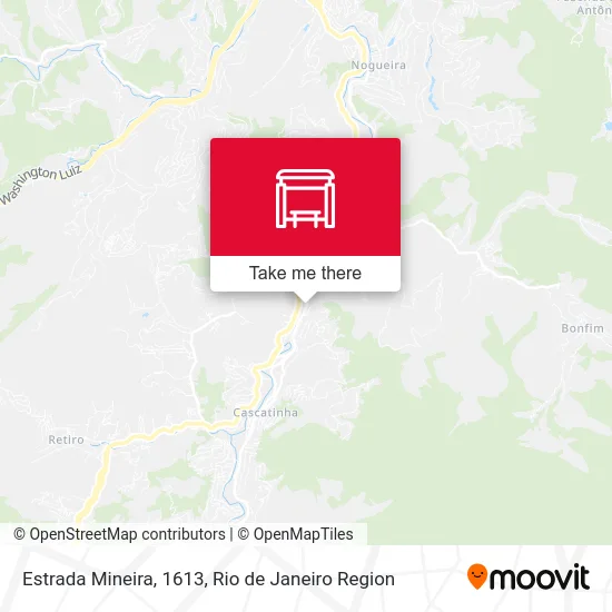 Estrada Mineira, 1613 map