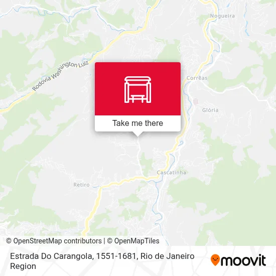 Estrada Do Carangola, 1551-1681 map