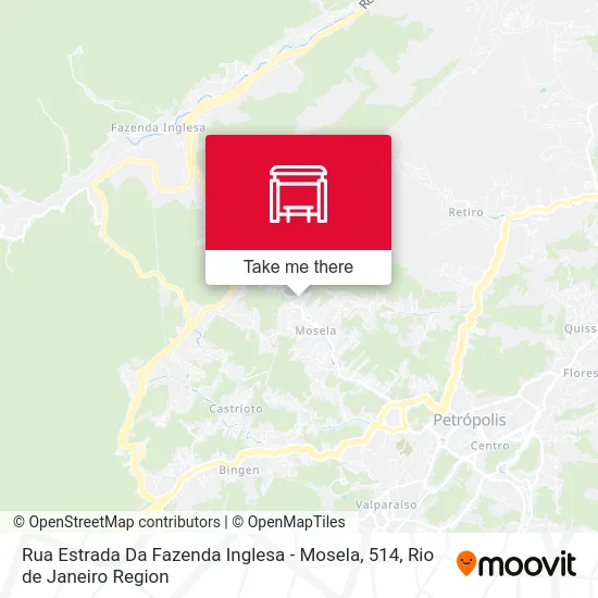 Rua Estrada Da Fazenda Inglesa - Mosela, 514 map