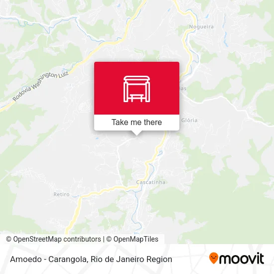 Amoedo - Carangola map