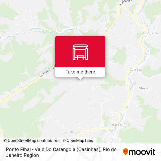 Ponto Final - Vale Do Carangola (Casinhas) map
