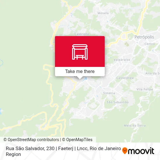 Rua São Salvador, 230 | Faeterj | Lncc map
