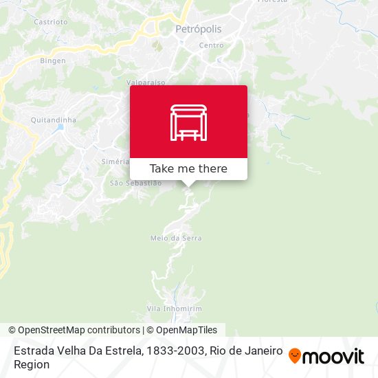 Estrada Velha Da Estrela, 1833-2003 map