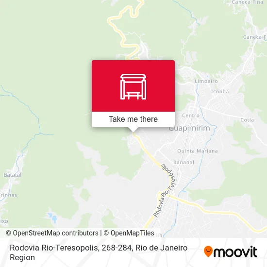 Rodovia Rio-Teresopolis, 268-284 map