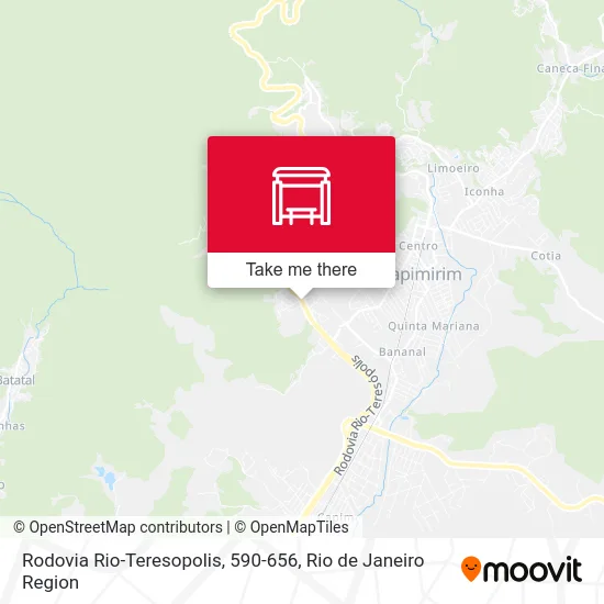 Rodovia Rio-Teresopolis, 590-656 map