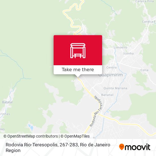 Rodovia Rio-Teresopolis, 267-283 map
