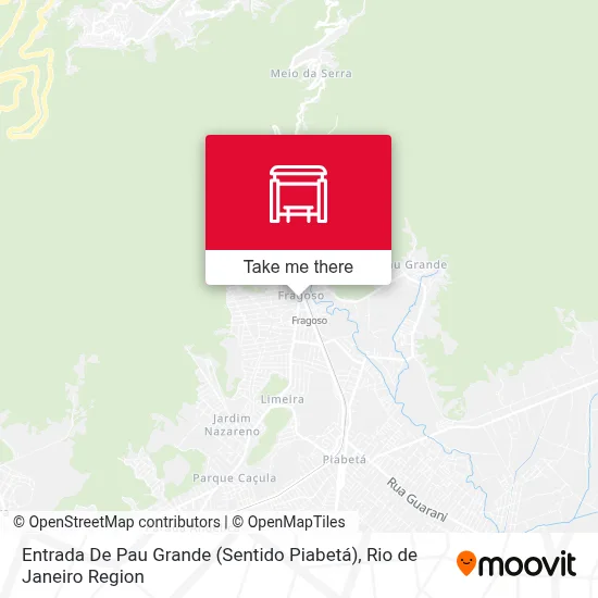 Entrada De Pau Grande (Sentido Piabetá) map