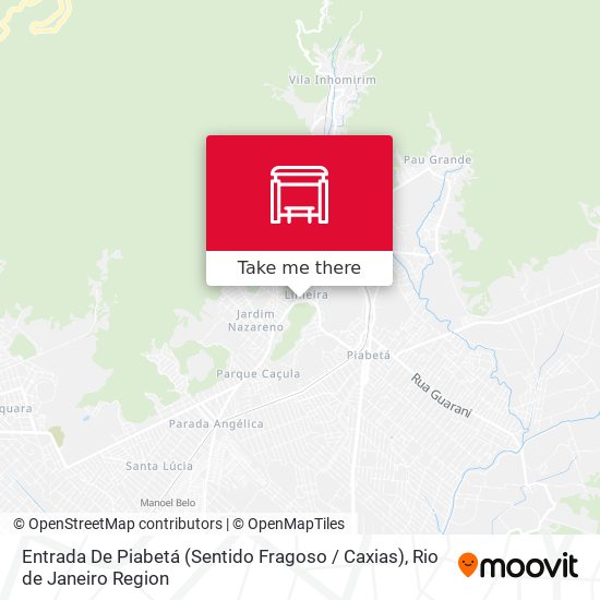 Mapa Entrada De Piabetá (Sentido Fragoso / Caxias)