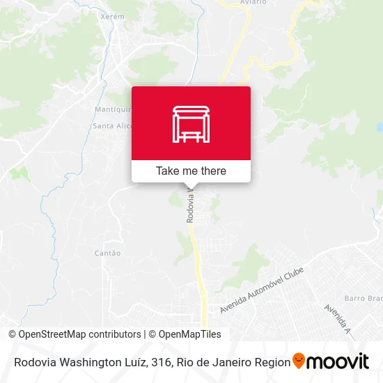 Rodovia Washington Luíz, 316 map