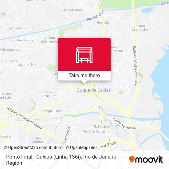 Ponto Final - Caxias (Linha 136i) map