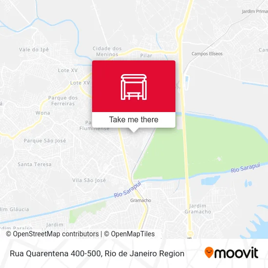 Rua Quarentena 400-500 map