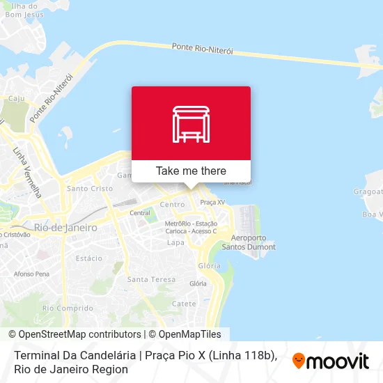 Terminal Da Candelária | Praça Pio X (Linha 118b) map
