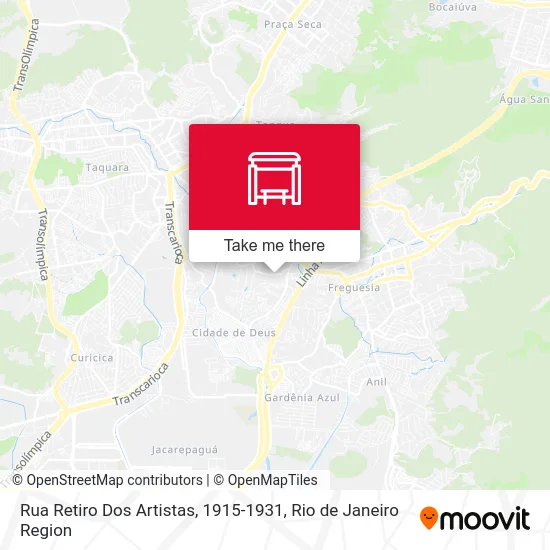 Rua Retiro Dos Artistas, 1915-1931 map