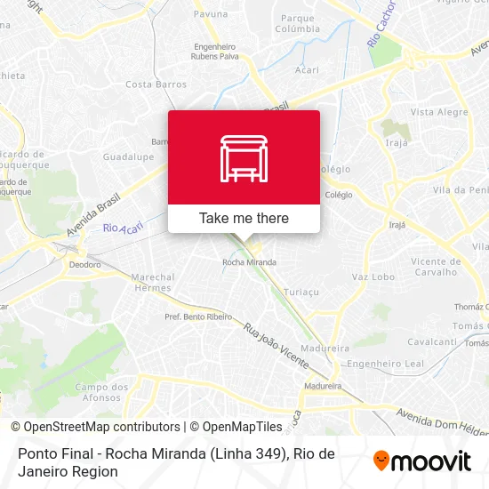 Ponto Final - Rocha Miranda (Linha 349) map