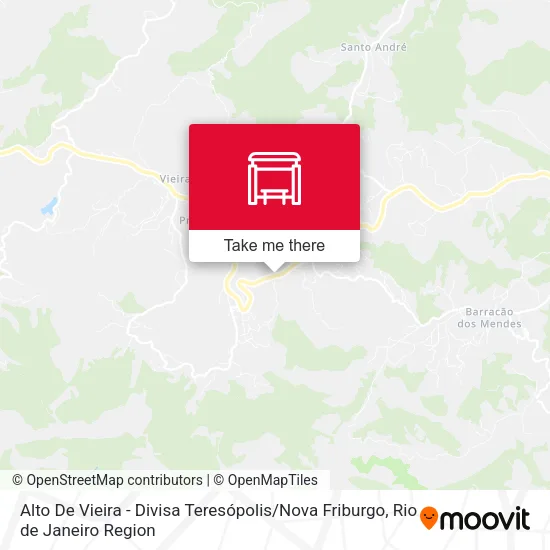 Alto De Vieira - Divisa Teresópolis / Nova Friburgo map