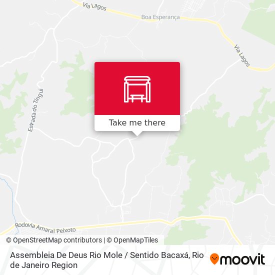 Mapa Assembleia De Deus Rio Mole / Sentido Bacaxá