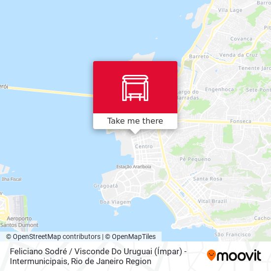 Feliciano Sodré / Visconde Do Uruguai (Ímpar) - Intermunicipais map