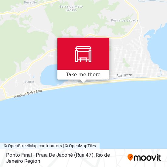 Mapa Ponto Final - Praia De Jaconé (Rua 47)