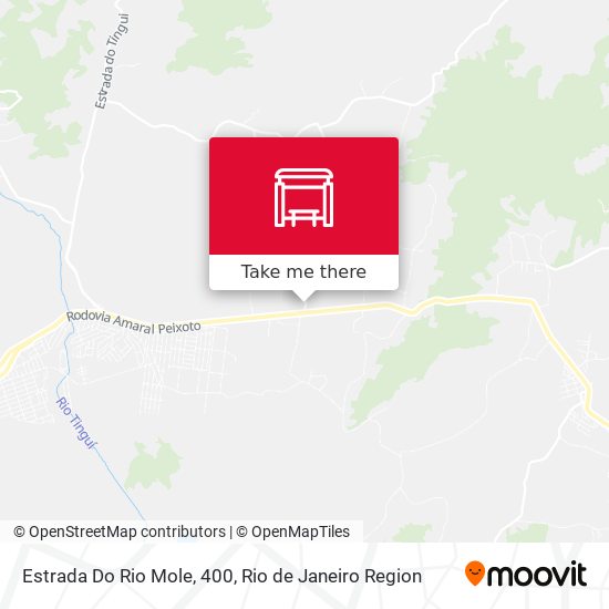 Estrada Do Rio Mole, 400 map
