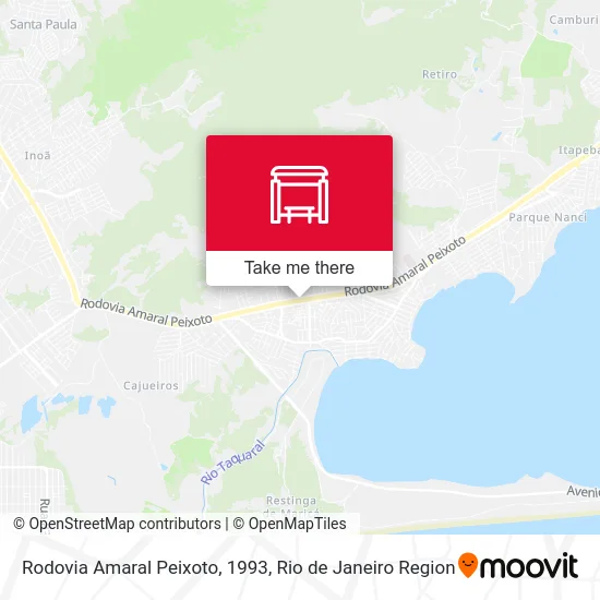 Rodovia Amaral Peixoto, 1993 map