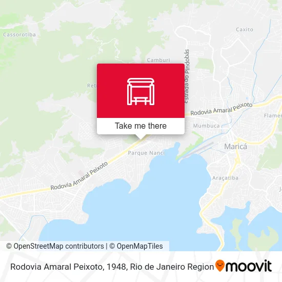 Rodovia Amaral Peixoto, 1948 map