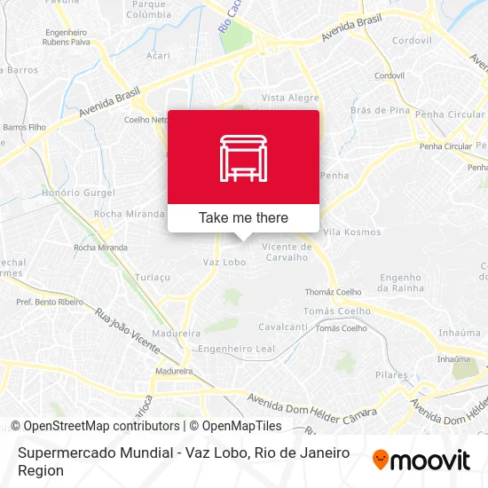 Supermercado Mundial - Vaz Lobo map